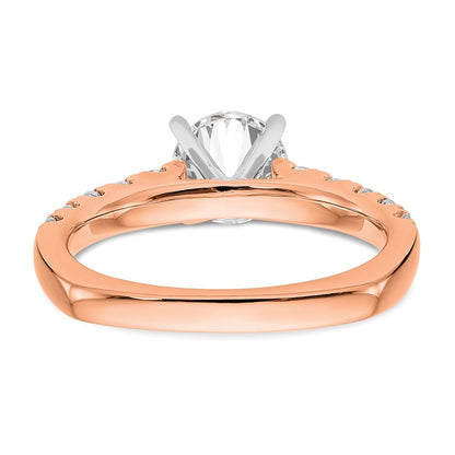 14K Roségold True Origin 1/2 Karat Im Labor Gezüchtet Diamant Vs D E F Halbfassung Stift Set Ring