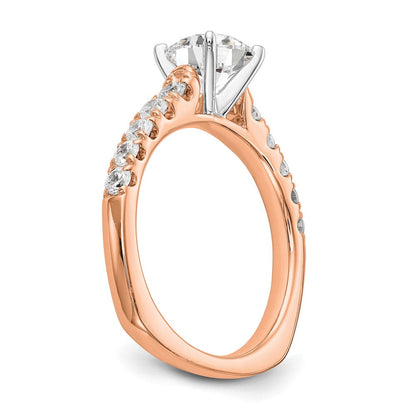 14K Roségold True Origin 1/2 Karat Im Labor Gezüchtet Diamant Vs D E F Halbfassung Stift Set Ring