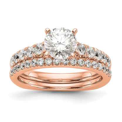 14K Roségold True Origin 1/2 Karat Im Labor Gezüchtet Diamant Vs D E F Halbfassung Stift Set Ring
