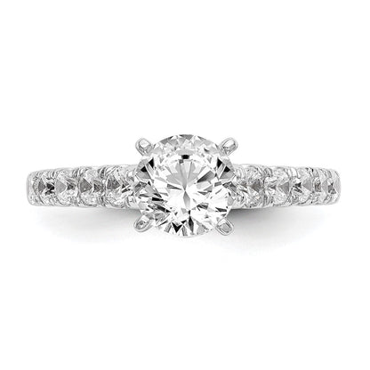 True Origin 14K Weißgold 1/2 Karat Im Labor Gezüchtet Diamant Vs+ F+ Halbfassung Stift Set Verlobungsring