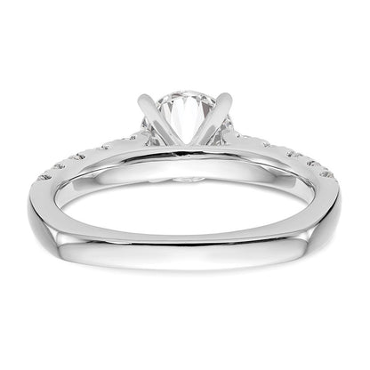 True Origin 14K Weißgold 1/2 Karat Im Labor Gezüchtet Diamant Vs+ F+ Halbfassung Stift Set Verlobungsring