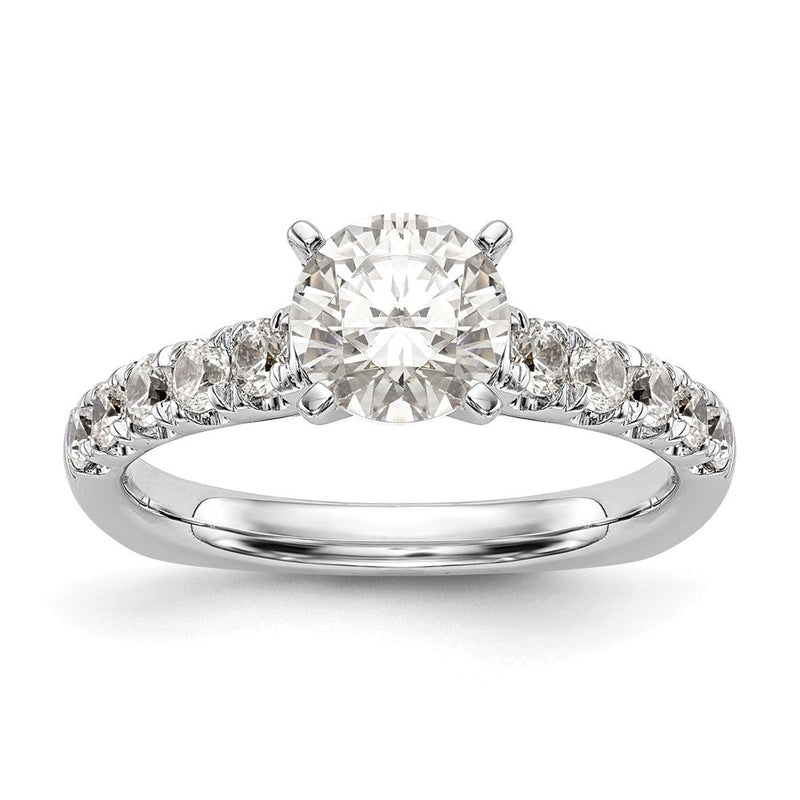 True Origin 14K Weißgold 1/2 Karat Im Labor Gezüchtet Diamant Vs+ F+ Halbfassung Stift Set Verlobungsring
