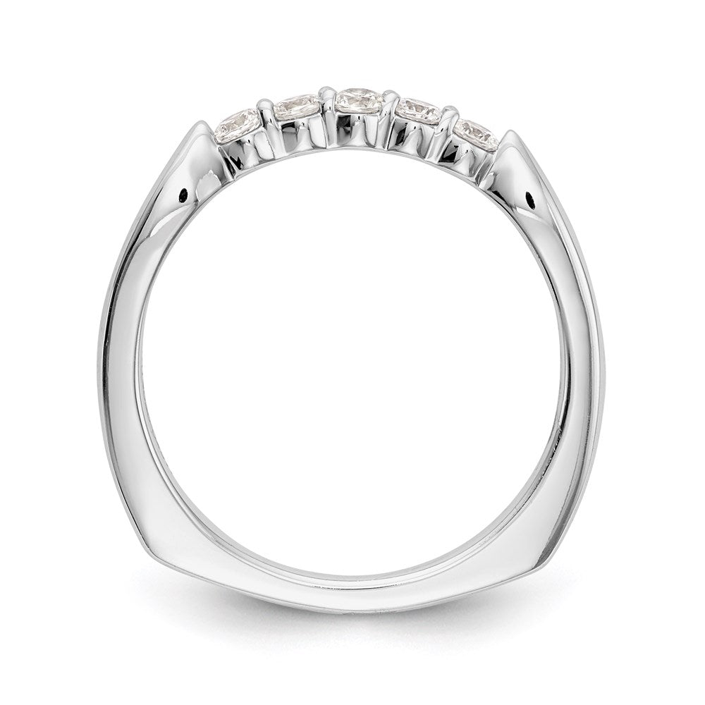 14K Weißgold Trauring mit natürlichen Diamanten
