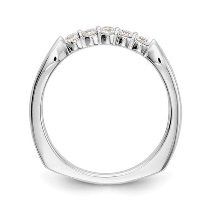 14K Weißgold Trauring mit natürlichen Diamanten