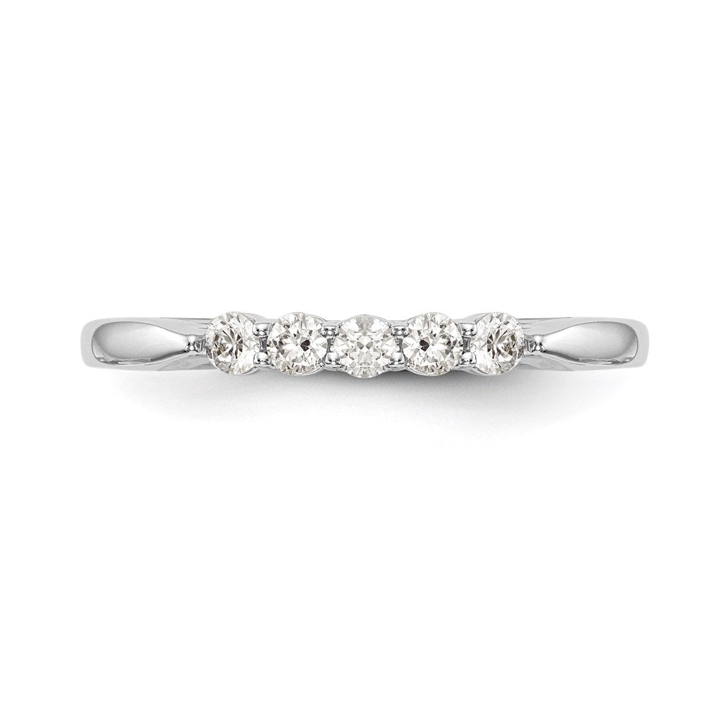 14K Weißgold Trauring mit natürlichen Diamanten