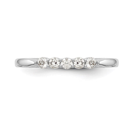 14K Weißgold Trauring mit natürlichen Diamanten