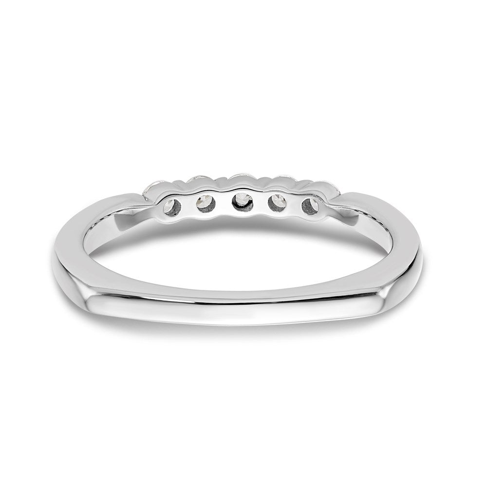 14K Weißgold Trauring mit natürlichen Diamanten