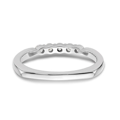 14K Weißgold Trauring mit natürlichen Diamanten