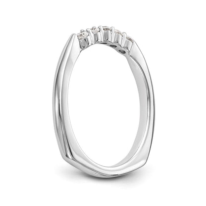 14K Weißgold Trauring mit natürlichen Diamanten