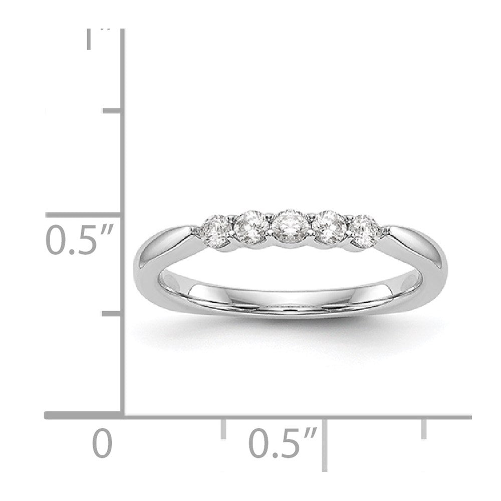 14K Weißgold Trauring mit natürlichen Diamanten