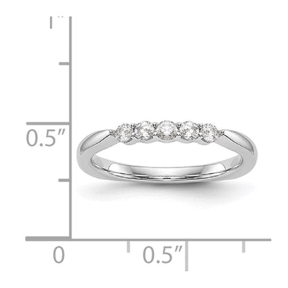14K Weißgold Trauring mit natürlichen Diamanten