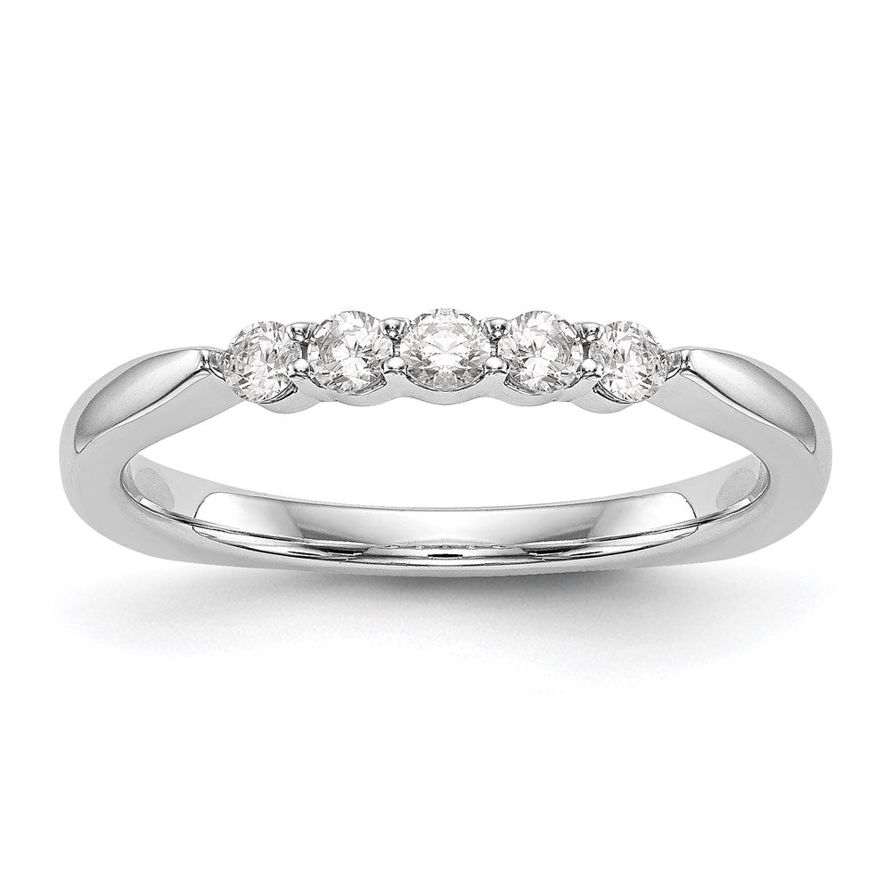 14K Weißgold Trauring mit natürlichen Diamanten