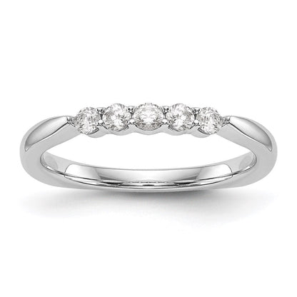 14K Weißgold Trauring mit natürlichen Diamanten