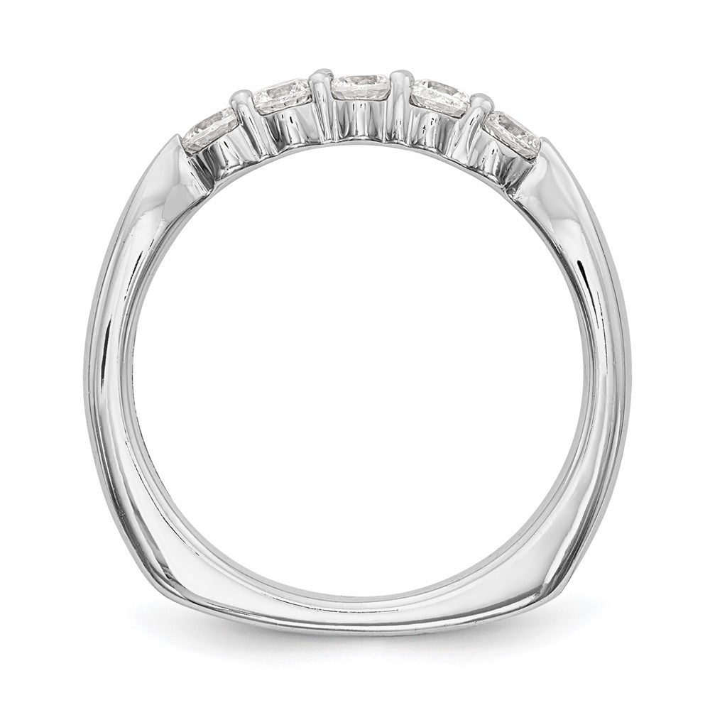 14K Weißgold Ehering mit natürlichen Diamanten, 0,4 ct. Gesamtgewicht