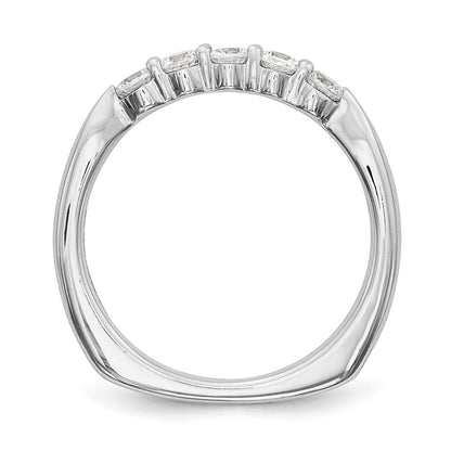14K Weißgold Ehering mit natürlichen Diamanten, 0,4 ct. Gesamtgewicht
