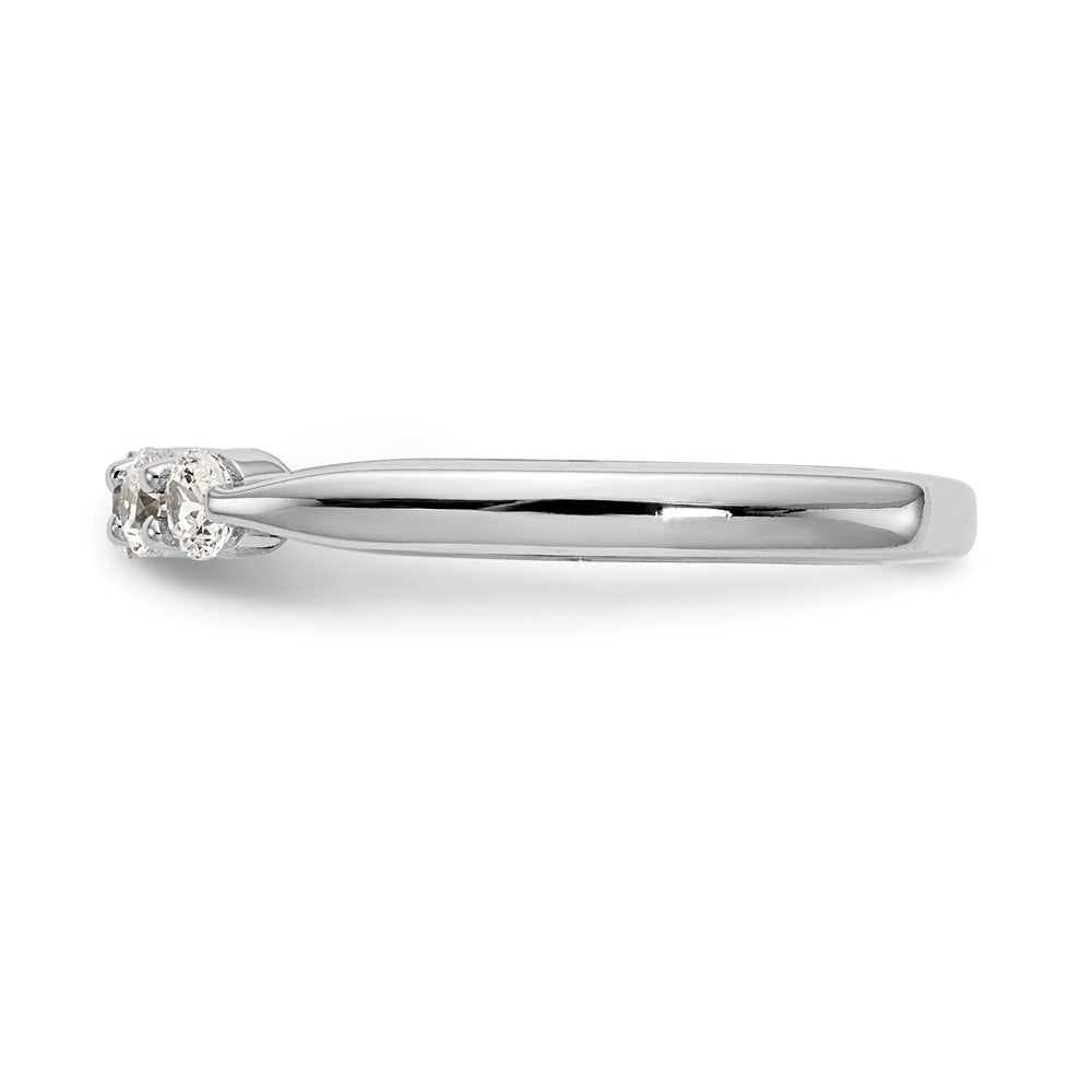 14K Weißgold Ehering mit natürlichen Diamanten, 0,4 ct. Gesamtgewicht