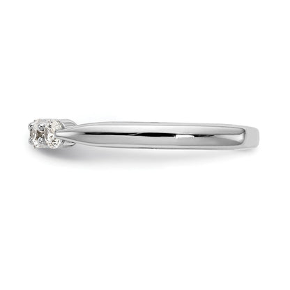 14K Weißgold Ehering mit natürlichen Diamanten, 0,4 ct. Gesamtgewicht