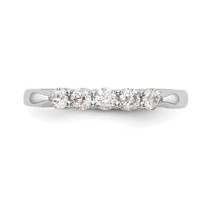 14K Weißgold Ehering mit natürlichen Diamanten, 0,4 ct. Gesamtgewicht
