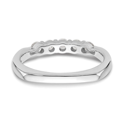 14K Weißgold Ehering mit natürlichen Diamanten, 0,4 ct. Gesamtgewicht