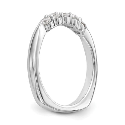 14K Weißgold Ehering mit natürlichen Diamanten, 0,4 ct. Gesamtgewicht