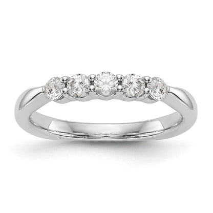 14K Weißgold Ehering mit natürlichen Diamanten, 0,4 ct. Gesamtgewicht