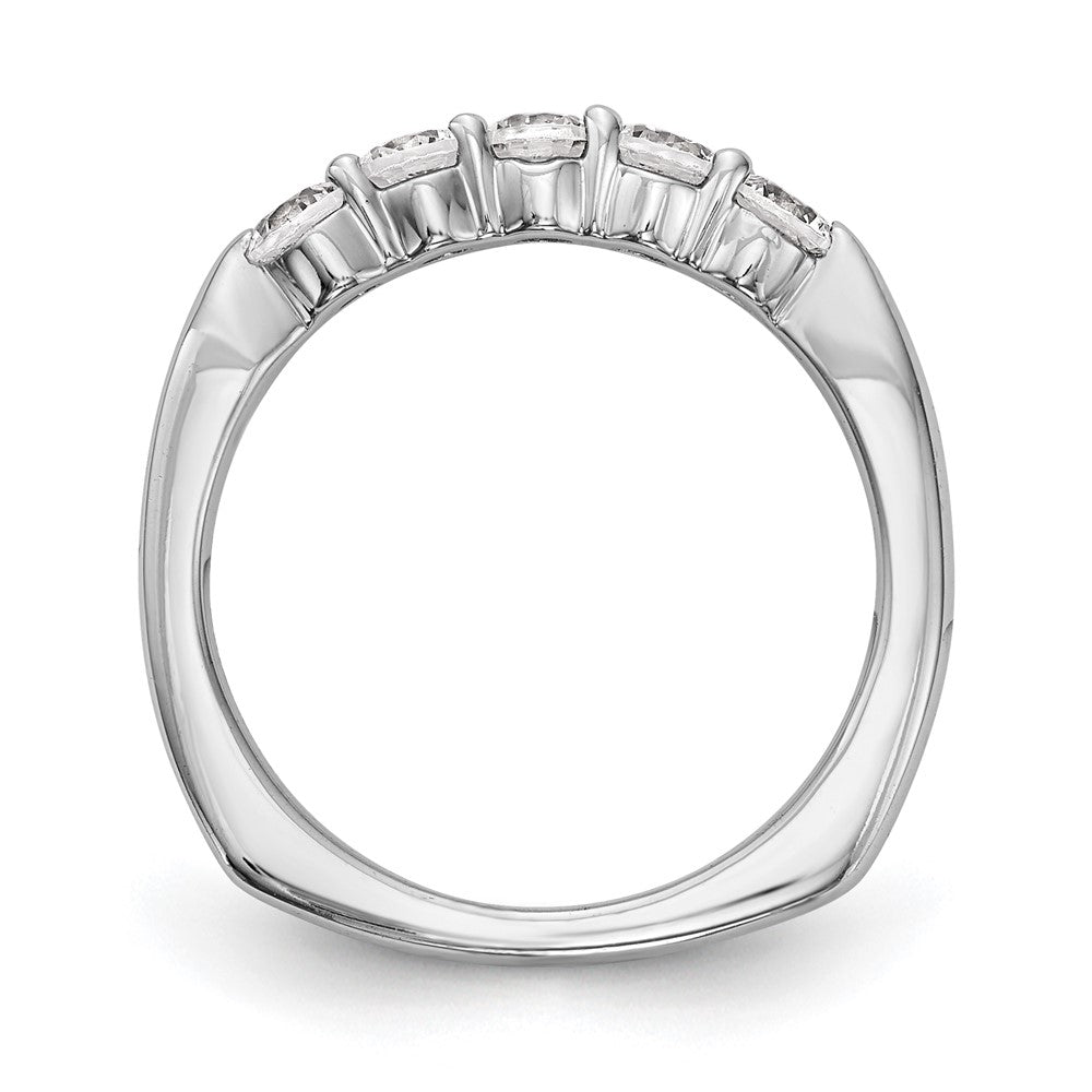 Trauring aus 14K Weißgold mit natürlichen Diamanten