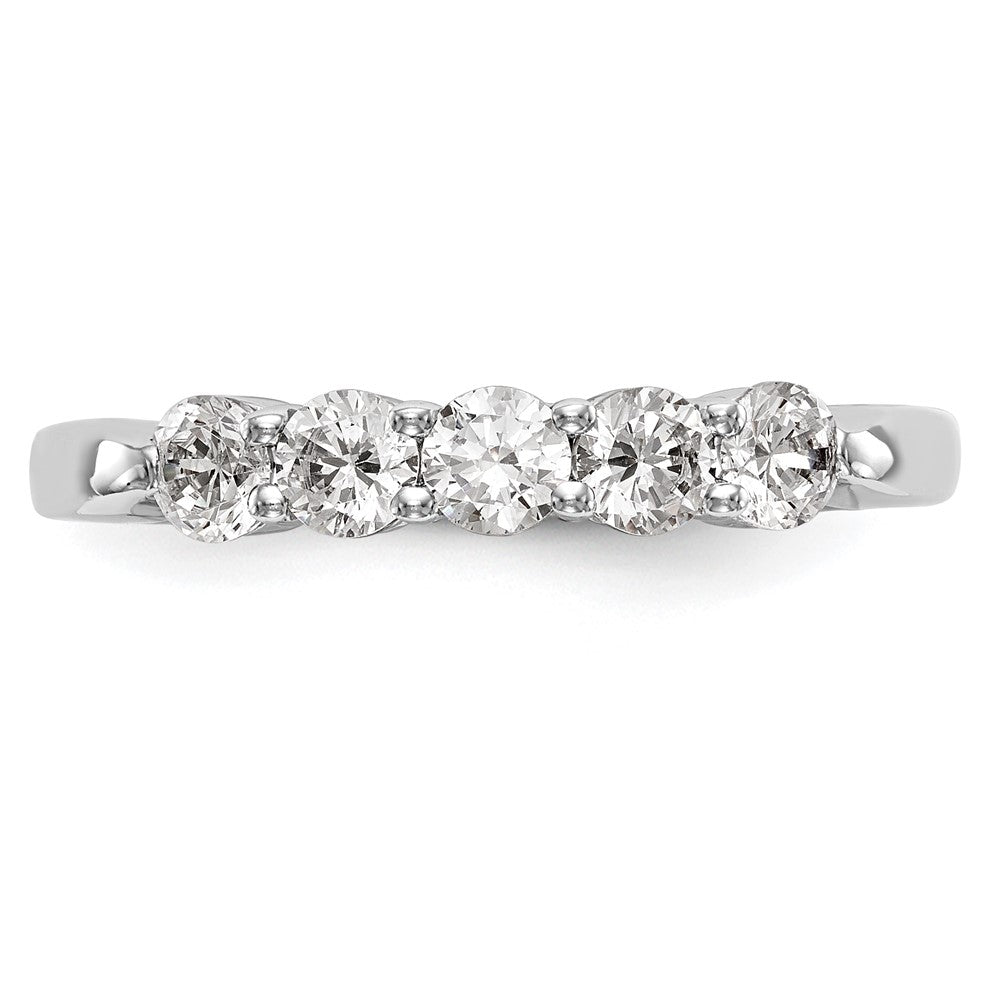 Trauring aus 14K Weißgold mit natürlichen Diamanten