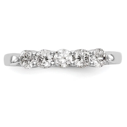 Trauring aus 14K Weißgold mit natürlichen Diamanten
