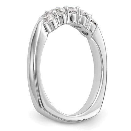Trauring aus 14K Weißgold mit natürlichen Diamanten