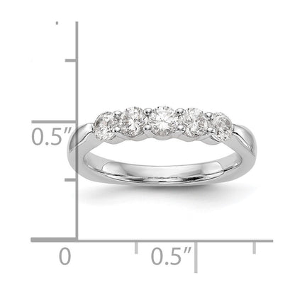 Trauring aus 14K Weißgold mit natürlichen Diamanten