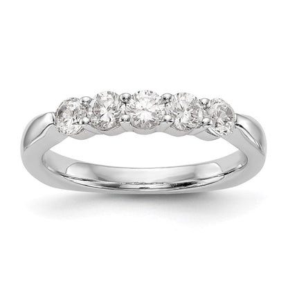 Trauring aus 14K Weißgold mit natürlichen Diamanten