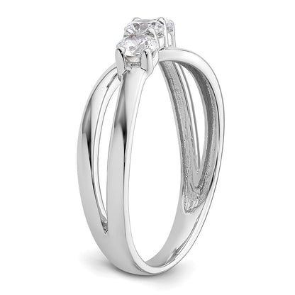 14K Weißgold Verlobungsring mit 0,5 ct. Laborgezüchteten Diamanten VS/SI+ G+, komplett, drei Steine