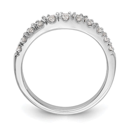 14K Weißgold Ehering mit echten Diamanten