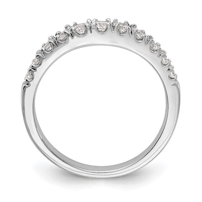 585 Weißgold Ehering mit natürlichen Diamanten