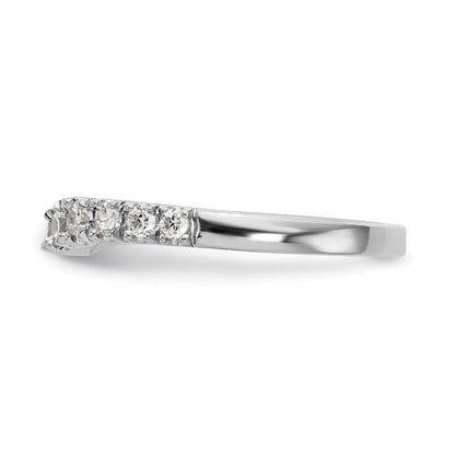 585 Weißgold Ehering mit natürlichen Diamanten