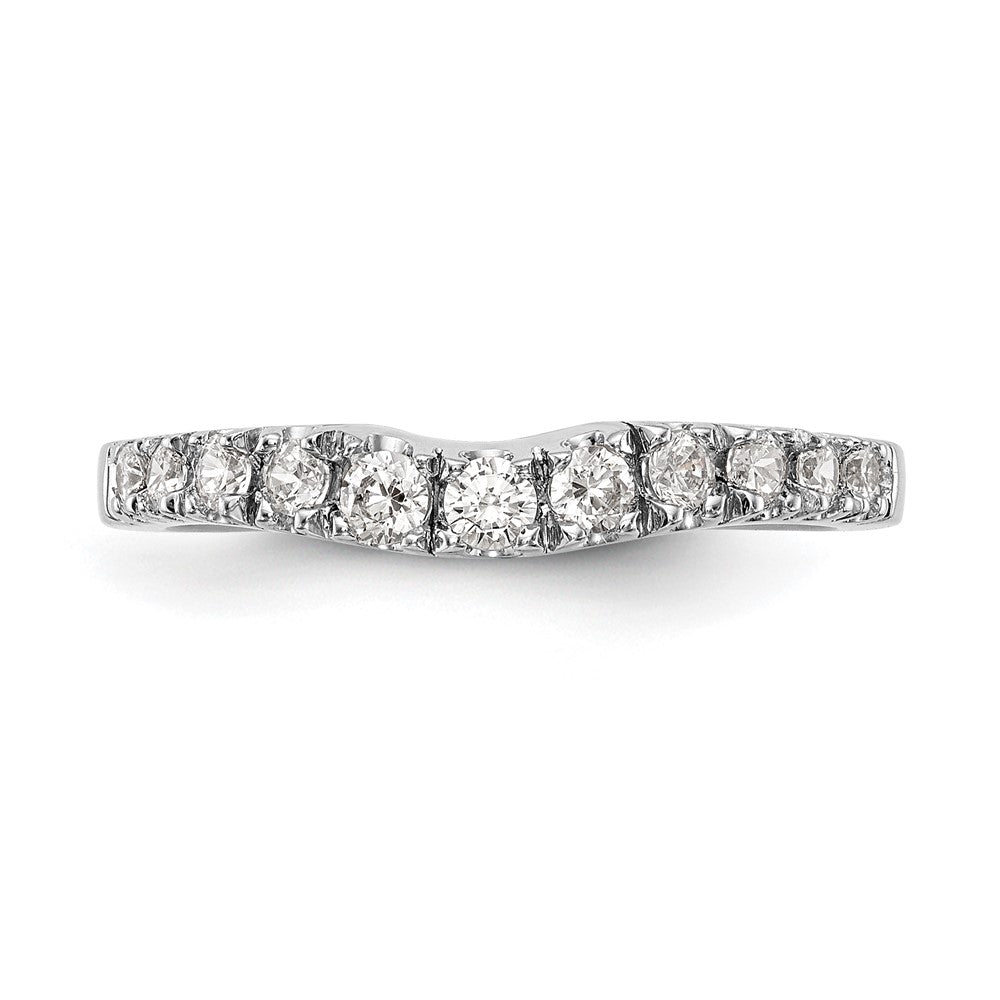 585 Weißgold Ehering mit natürlichen Diamanten