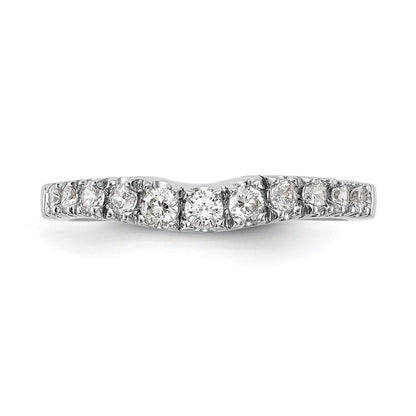 585 Weißgold Ehering mit natürlichen Diamanten