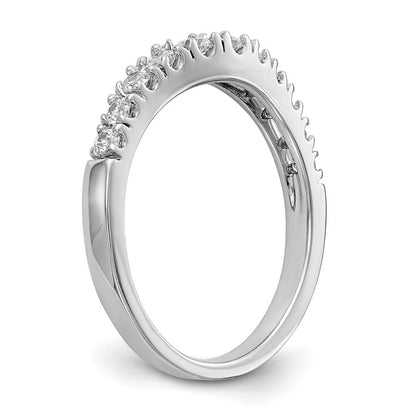 14K Weißgold Ehering mit echten Diamanten