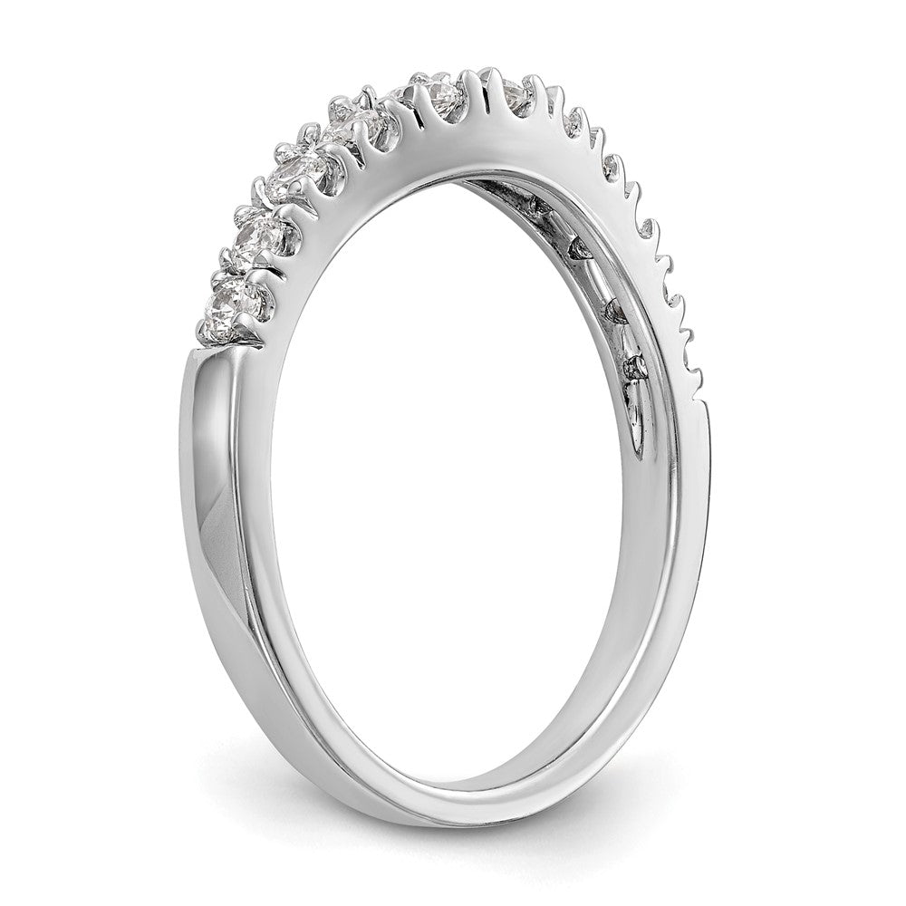 585 Weißgold Ehering mit natürlichen Diamanten