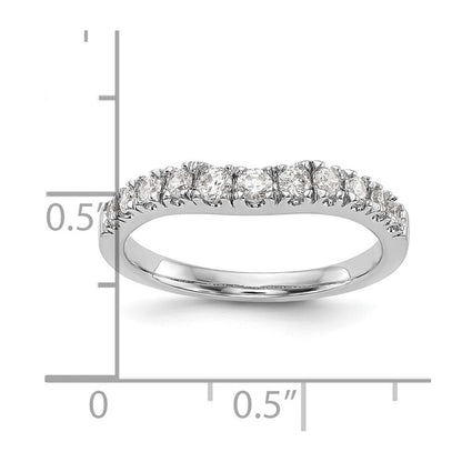 585 Weißgold Ehering mit natürlichen Diamanten