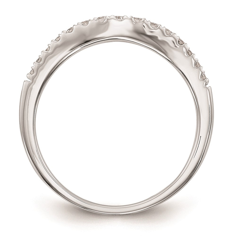 14K Weißgold Ehering mit natürlichen Diamanten