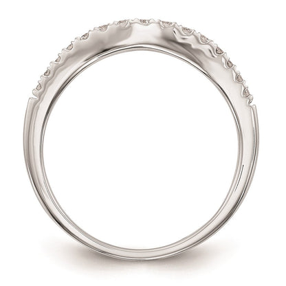 14K Weißgold Ehering mit natürlichen Diamanten