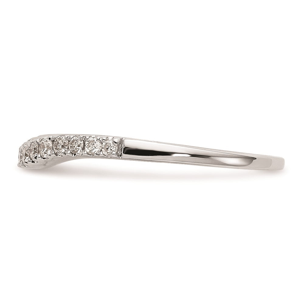 14K Weißgold Ehering mit natürlichen Diamanten