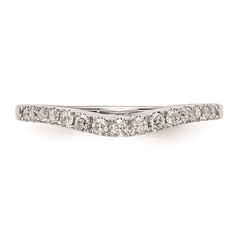 14K Weißgold Ehering mit natürlichen Diamanten