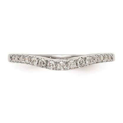 14K Weißgold Ehering mit natürlichen Diamanten