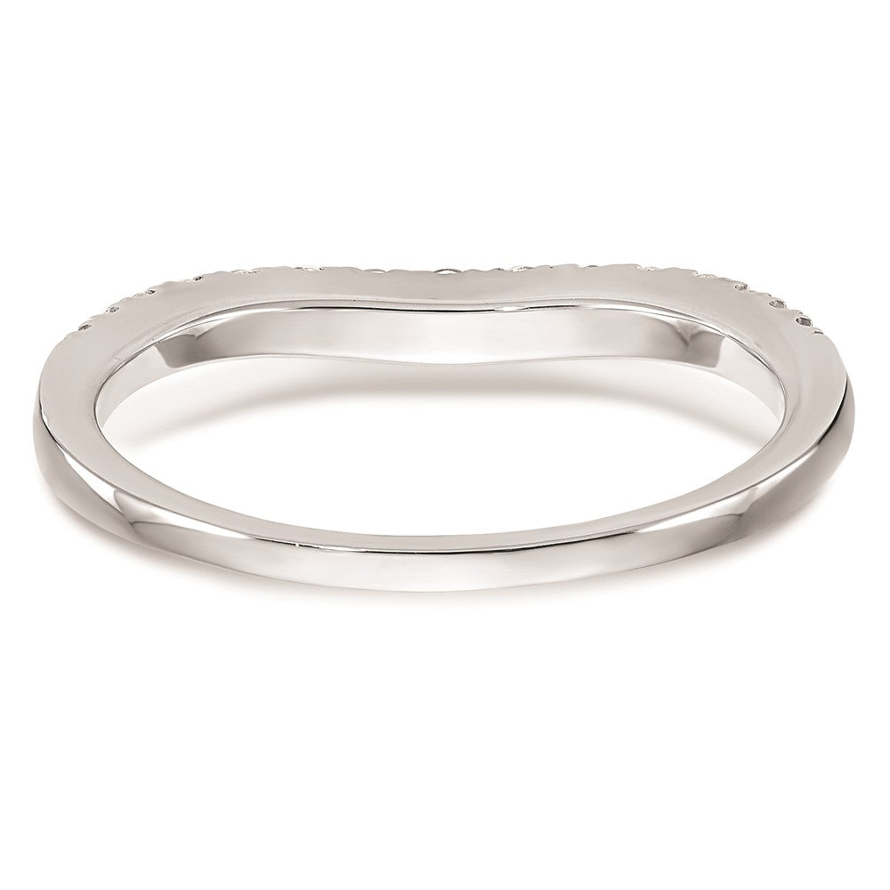 14K Weißgold Ehering mit natürlichen Diamanten