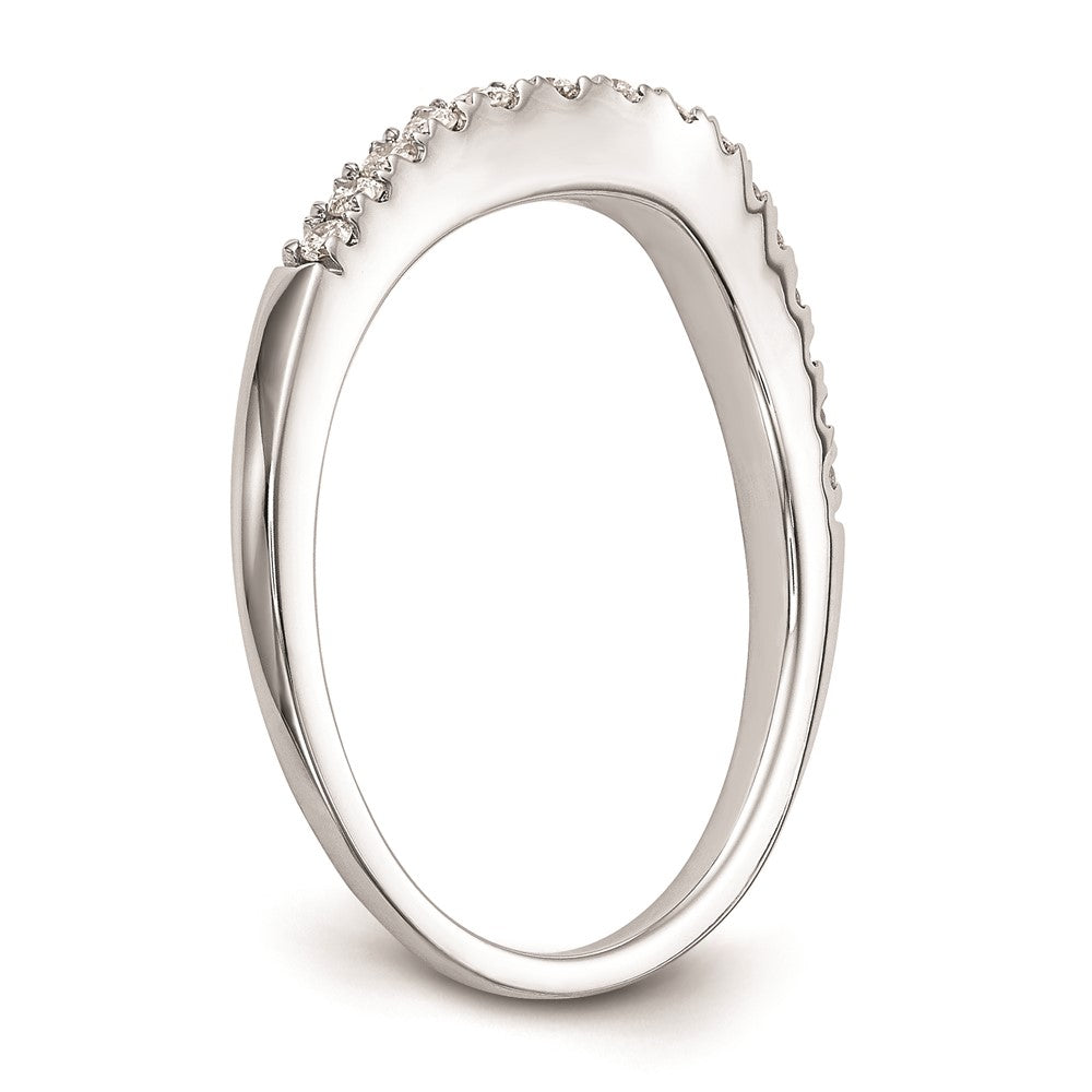 14K Weißgold Ehering mit natürlichen Diamanten