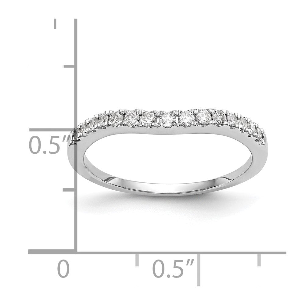 14K Weißgold Ehering mit natürlichen Diamanten