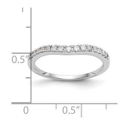 14K Weißgold Ehering mit natürlichen Diamanten