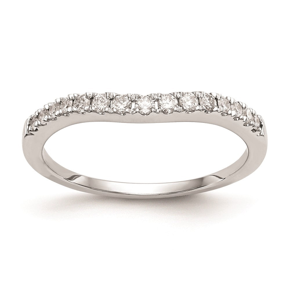 14K Weißgold Ehering mit natürlichen Diamanten